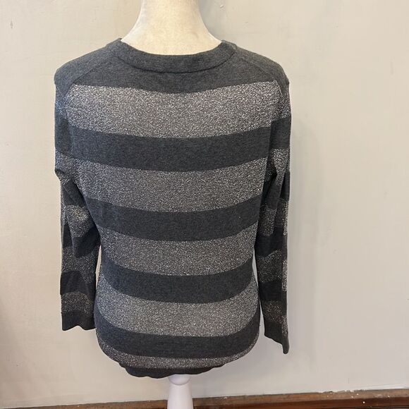 Ann Taylor Silver sparkle long sleeve cardigan Size M EUC - Picture 5 of 7